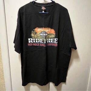 Harley-Davidson Black Short Sleeve Tee Ride Free